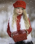winter wonderland nature red snow cold season christmas stock photo