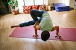 yoga sports asana international day pose stock photo