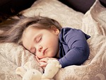 baby girl sleep sleeping asleep child toddler portrait stock photo