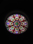 church window stained glass architecture round old stock photo