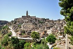stones of matera landscape holidays stock photo
