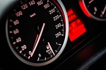 speedometer dashboard car speed vehicle drive auto automobile stock photo