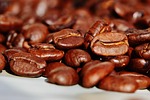 coffee beans roasted caffeine brown aromatic food stock photo