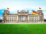 berlin bundestag parliament architecture government district germany glass stock photo