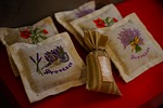 scented pillow lavender pillows souvenir provence sachet sack stock photo