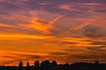 sunset clouds heaven evening sky atmosphere eve atmospheric stock photo