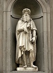 leonardo da vinci florence artwork stock photo