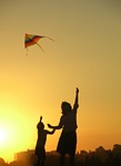 kite play family happy childhood mothers day kid stock photo
