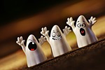 halloween ghosts happy ghost fall october mood cute stock photo