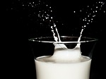 milk high speed photo splash out drops droplets stock photo