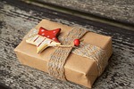 gift package christmas packed up wrapped surprise give stock photo