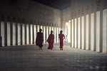 buddhism monks monastery asia boys buddhists children culture stock photo