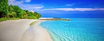 beach sea panorama panoramic blue ocean horizon seascape stock photo