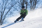 boy ski skiing nature cold goggles kid snow stock photo