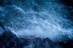 ocean sea water waves crashing seascape foam spume stock photo