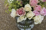 roses flower wallpaper vase flowers arrangement floral background stock photo