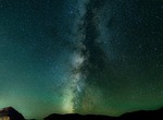 stars sky night milky way galaxy starry nature stock photo