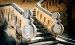 stairs baroque steps south of france provence mediterranean stock photo