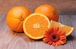 oranges citrus fruits healthy vitamin c fresh half stock photo