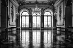 castle room window ballroom pomp historical splendid architecture stock photo