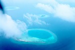 maldives island blue water holiday destination nature sea stock photo