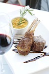 italy food rack of lamb stock photo