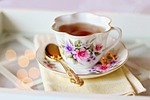 tea cup vintage drink teacup hot english afternoon stock photo