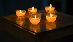 candles candlelight mood lights atmospheric wick flame stock photo