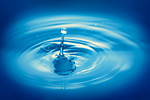 blue drop splash impact ripples water ripple effect stock photo