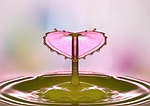 waterdrop drops water nature pink liquid macro wet stock photo