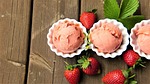 strawberry ice cream strawberries fresh fruit nature ripe stock photo