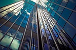 architecture skyscraper glass facades modern facade sky building stock photo