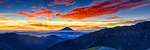 mount fuji volcano japan morning glow landscape mt stock photo