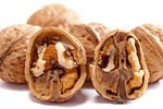 walnuts nuts brown close up cracked dry food stock photo