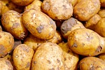 potatoes vegetables food tuber root crops carbohydrates raw stock photo
