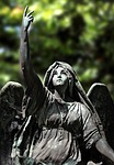 angel statue figure stone sculpture artwork wing melancholic stock photo