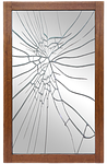 mirror frame mirrors broken glass isolated wooden outline stock photo