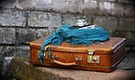 suitcase old nostalgia leather luggage nostalgic camera travel stock photo