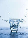 water fresh clear summer nature drops crystalline blue stock photo