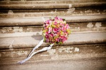 flowers bouquet stairs nature flower background bridal wedding stock photo