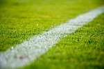grass lawn field sports soccer football green nature stock photo