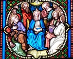 church window stained glass christianity faith jesus christian stock photo