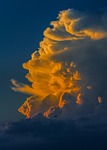 clouds sky sunset dusk atmosphere cloudscape cloudy nature stock photo