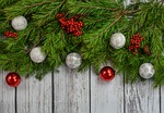 christmas decoration xmas holiday celebration branches fir backdrop stock photo
