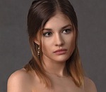 girl sad portrait face woman makeup cosmetics brunette stock photo