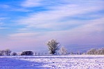 dawn winter snow nature frost cold heaven landscape stock photo