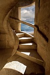 window pierre sky travel nature stairs stock photo