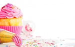 cake confetti sugar happy birthday dessert stock photo