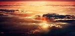 clouds sunset sun dawn nature dusk landscape heaven stock photo