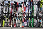 skis ski resort zermatt the alps switzerland outside stock photo